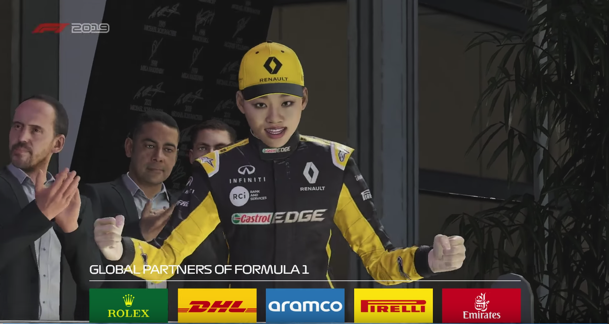 Chinese F2-coureur knalt in Renault naar overwinning virtuele GP van Bahrein