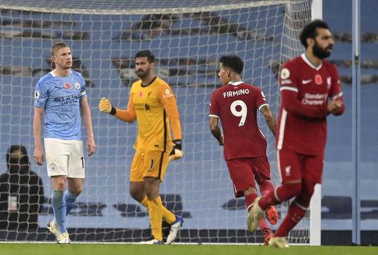 Manchester City staat bizar laag na gelijkspel tegen Liverpool
