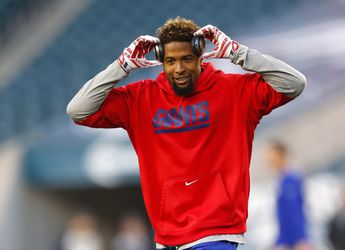 Odell Beckham Jr. legt het bij met 'kicking net' (video)