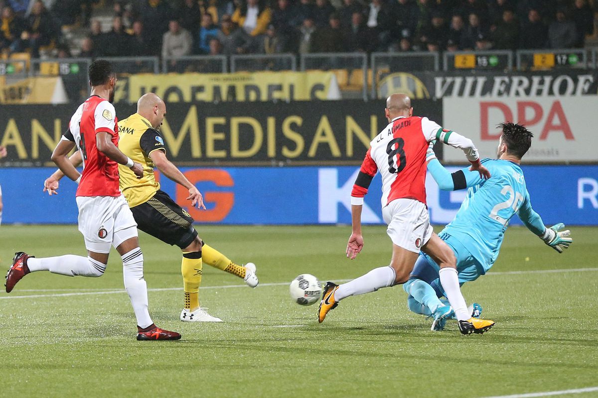 Zwak Feyenoord speelt gelijk op bezoek bij Roda JC