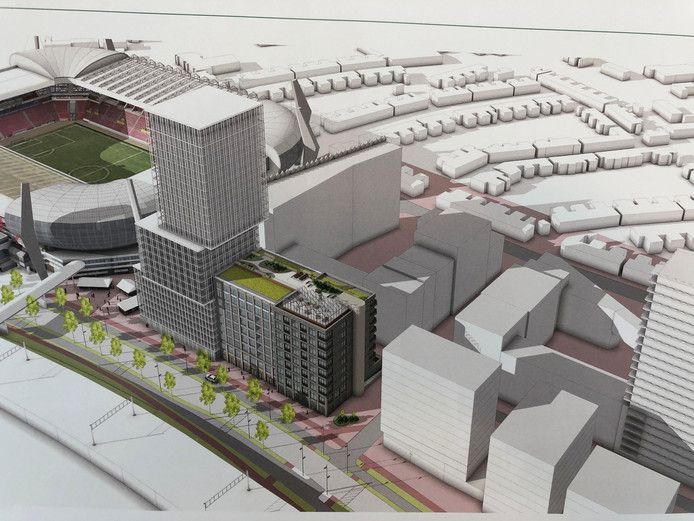 Wil je gratis wedstrijden van PSV kijken? Dan moet je in deze huge toren gaan wonen!