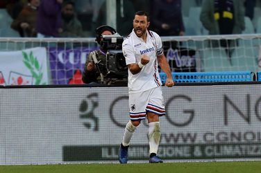 Quagliarella scoort 2 keer en is net zo productief als Ronaldo in Serie A