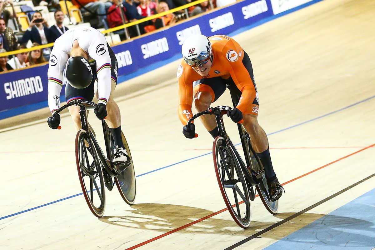Jeffrey Hoogland wint 'Nederlandse finale' en is Europees kampioen sprint