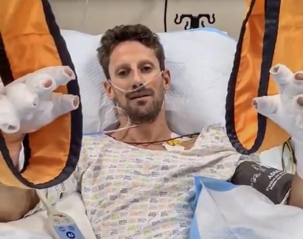 Grosjean mag nu al het ziekenhuis uit