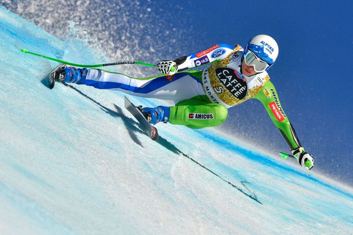 Stuhec weer de beste in super-G; Vonn haalt de finish niet