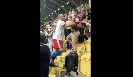🎥 | HSV-speler flipt na bekerafgang en valt fan van Dynamo Dresden aan
