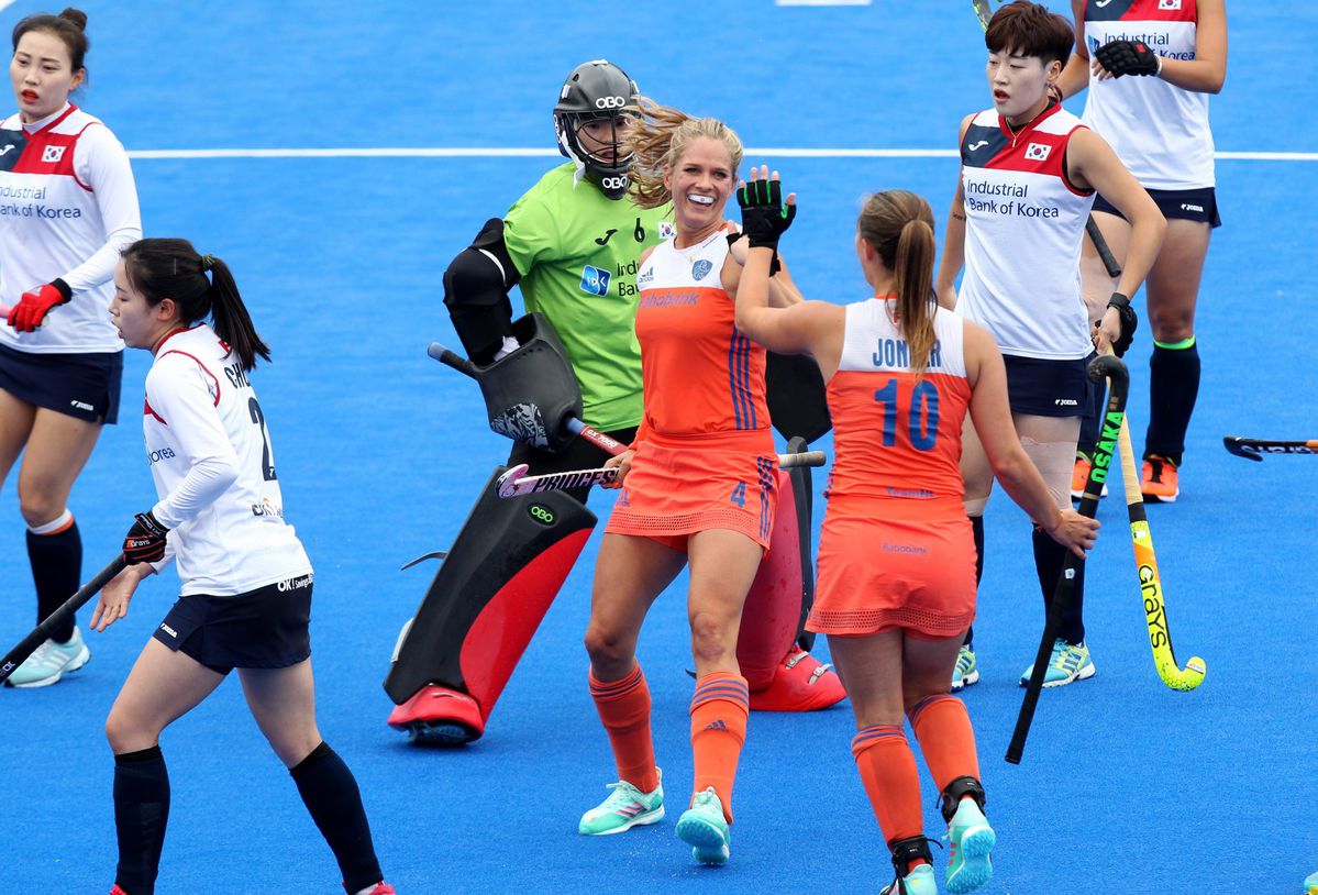 Nederlandse hockeydames verpulveren Zuid-Korea in openingswedstrijd WK