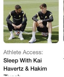 Foutje in de Nike-app: 'Wil je slapen met Hakim Ziyech en Kai Havertz?'