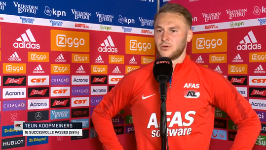 🎥 | AZ-aanvoerder Koopmeiners feliciteert Ajax met het kampioenschap