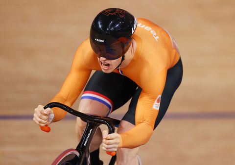 Olympisch kampioen Harrie Lavreysen in actie bij Zesdaagse van Rotterdam