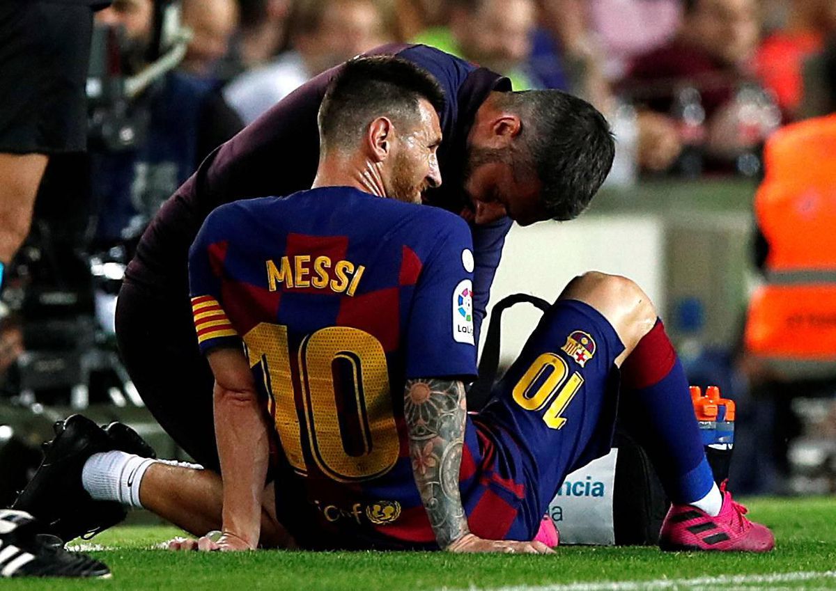 Herstelde Lionel Messi terug op het veld bij FC Barcelona