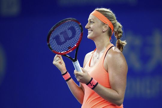 Kvitova weer blij op de tennisbaan