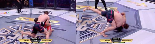 🎥 | Russische MMA-vechter speelt met tegenstander en wint via pijnlijke ninja choke