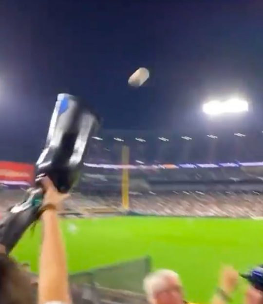 🎥 | White Sox-supporter vangt bal met prothese: 'Goed idee met 5 biertjes op!'