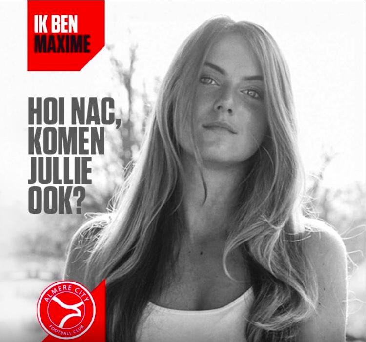 📸 | Almere City zette deze chick in om uitvak vol te krijgen en het lukte!