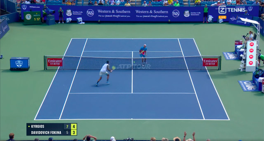 🎥 | Flipperkast-tennis! Kyrgios wint 'pingpong-punt' van Fokina