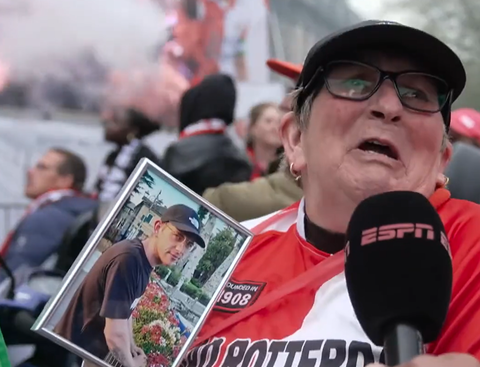 Ruim 12.000 euro opgehaald voor Feyenoord-fan Hannie die haar zoon verloor