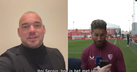 🎥 | Maatjes Wesley Sneijder en Sergio Ramos dollen voor duel van PSV: 'Ga je mee op vakantie?'