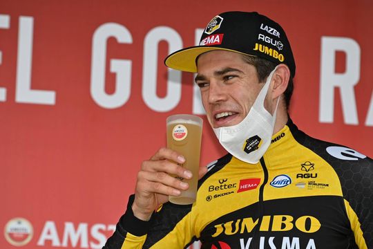 Wout van Aert minuten na super close finish in Amstel Gold Race: 'Ik durf het eigenlijk nog niet te geloven'