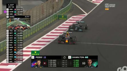 🎥 | Abu Dhabi: vechtende Pérez houdt Lewis Hamilton op en pakt koppositie