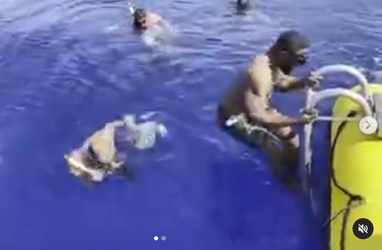 🎥 | UFC-vechter durft water met haaien niet in