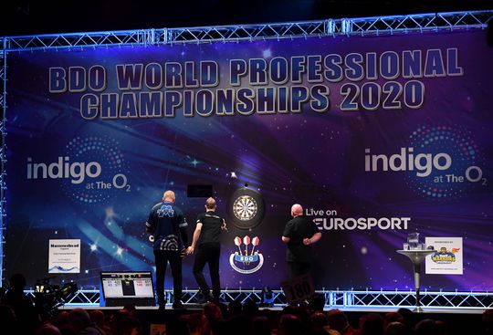 Dit is het speelschema van de kwartfinales van het WK darts BDO