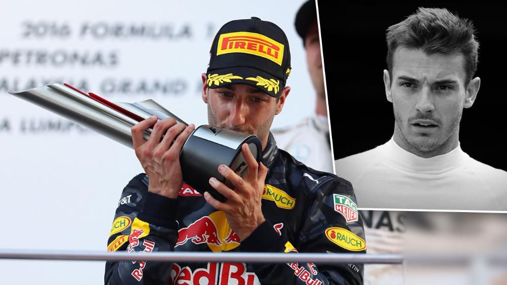 Ricciardo draagt overwinning op aan Jules Bianchi