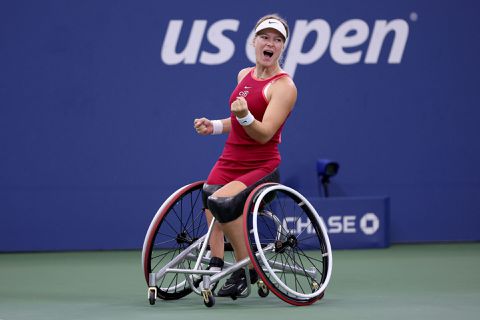 En dat is de 13e Grand Slam op rij! Diede de Groot wint ook de US Open