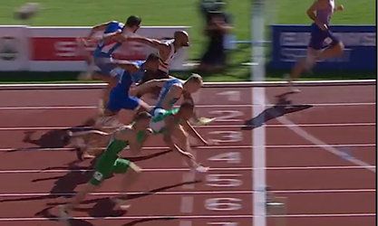 🎥 | João Vitor de Oliveira snoekduikt letterlijk naar halve finale-plek bij 110 meter horden