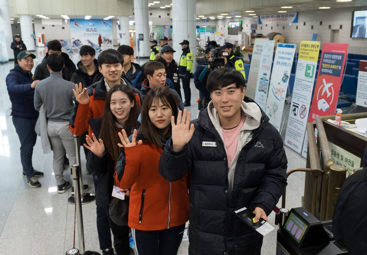 Zuid-Koreaanse olympiërs trainen in Noord-Korea