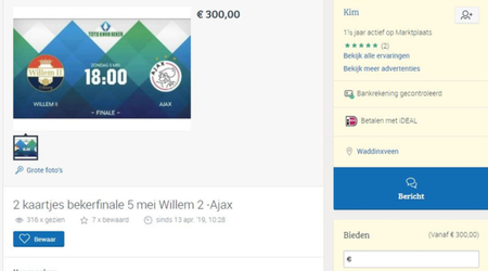 Willem II wil zwarthandel voor tickets bekerfinale hard aanpakken