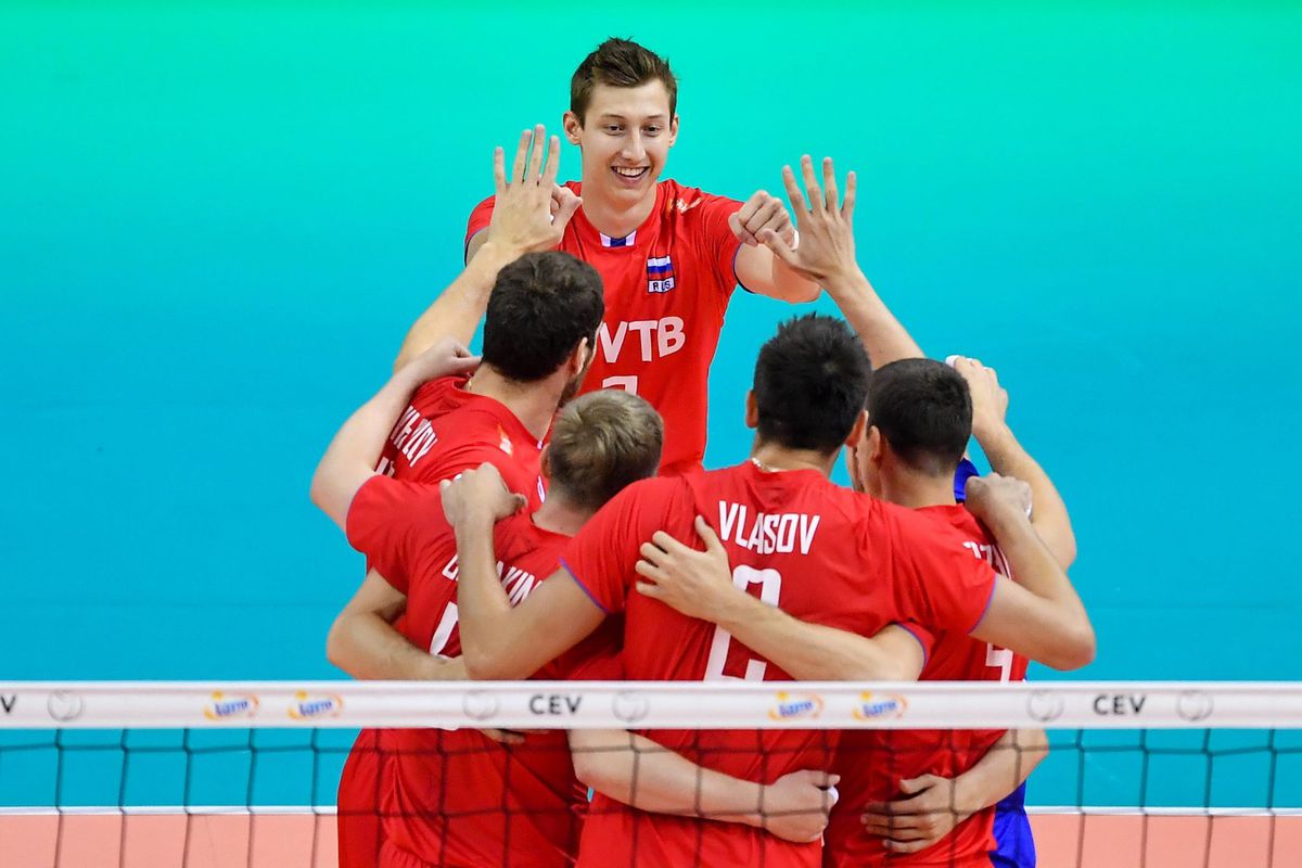 Russische volleyballers Europees kampioen