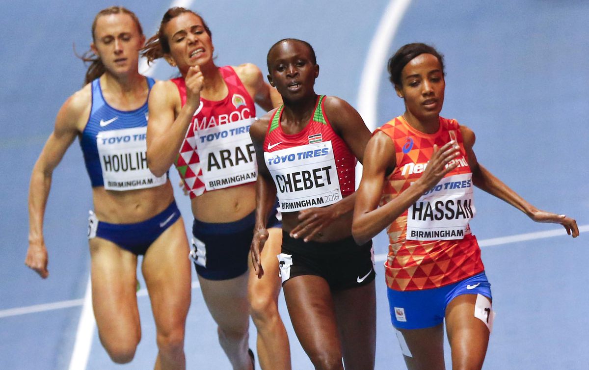 Titelverdedigster Hassan rent als snelste naar WK-finale 1500 m