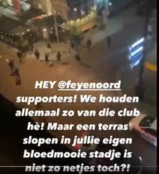 🎥 Schokkend! Rotterdams restaurant zet beelden van Feyenoord-hooligans online