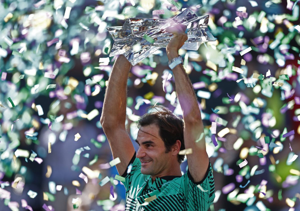 Federer spreekt van een sprookje na winst Indian Wells