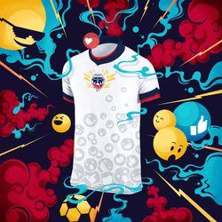 Club uit Colombia presenteert shirts met emoji's erop (video)