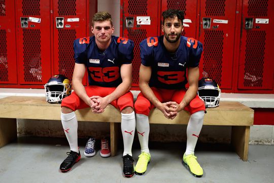 Red Bull laat Verstappen en Ricciardo trainen met American Football