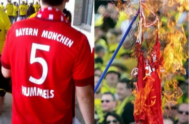 Boze Dortmund-fans steken shirt van Hummels in de fik