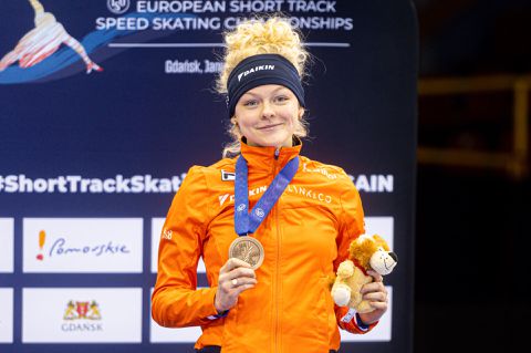 Shorttrackster Xandra Velzeboer heeft een relatie met deze collega