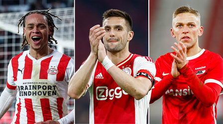 Dit is het resterende programma van Ajax, PSV en AZ in de strijd om plek 2