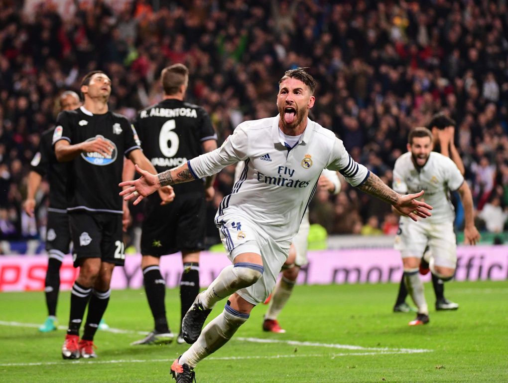 Sergio Ramos redt Real opnieuw in blessuretijd