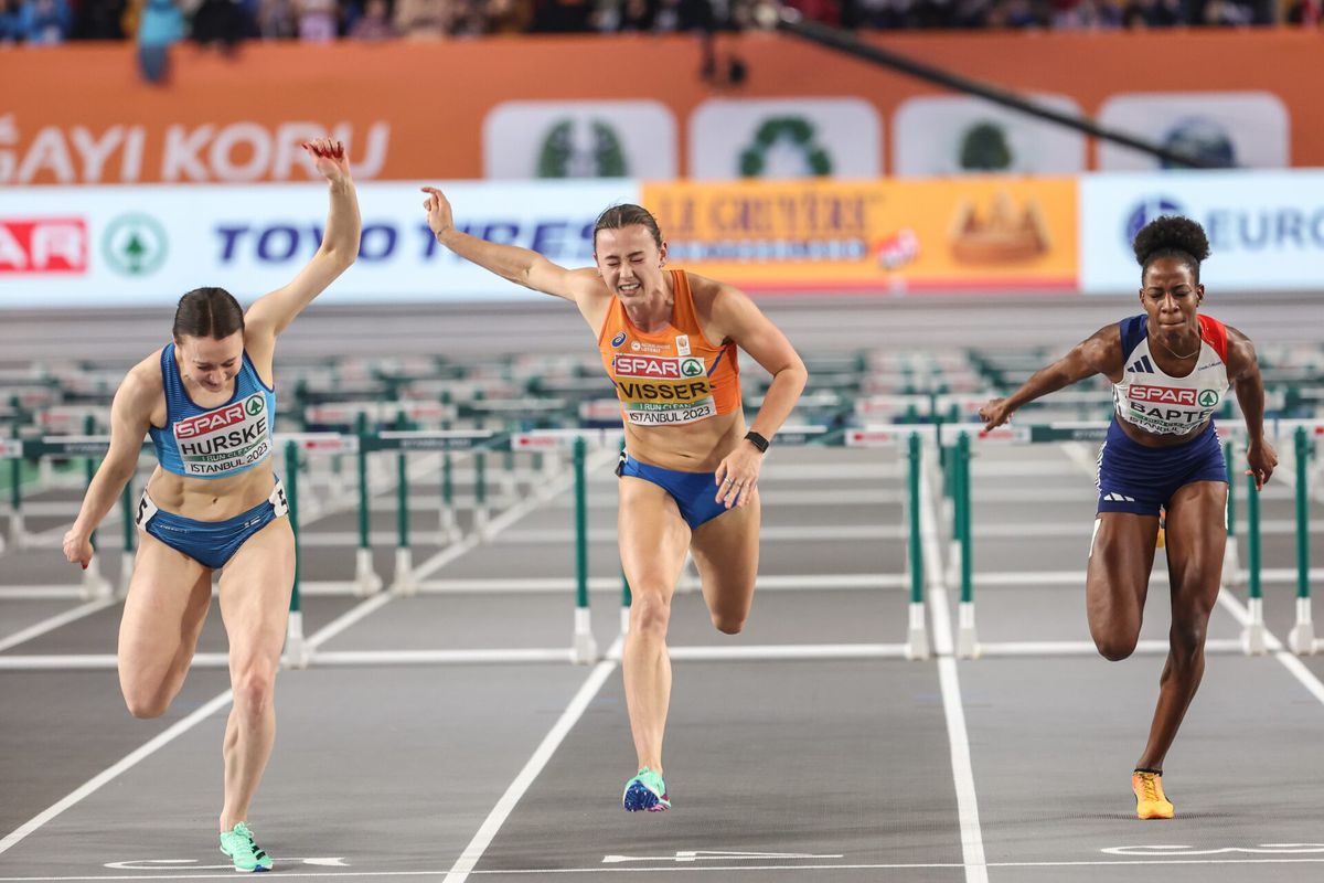 Geen triple voor Nadine Visser: hordeloopster mist 3e goud op rij
