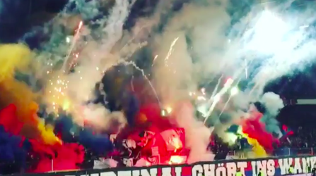 Zieke sfeeractie FC Basel-fans voorafgaand aan bekerduel (video)