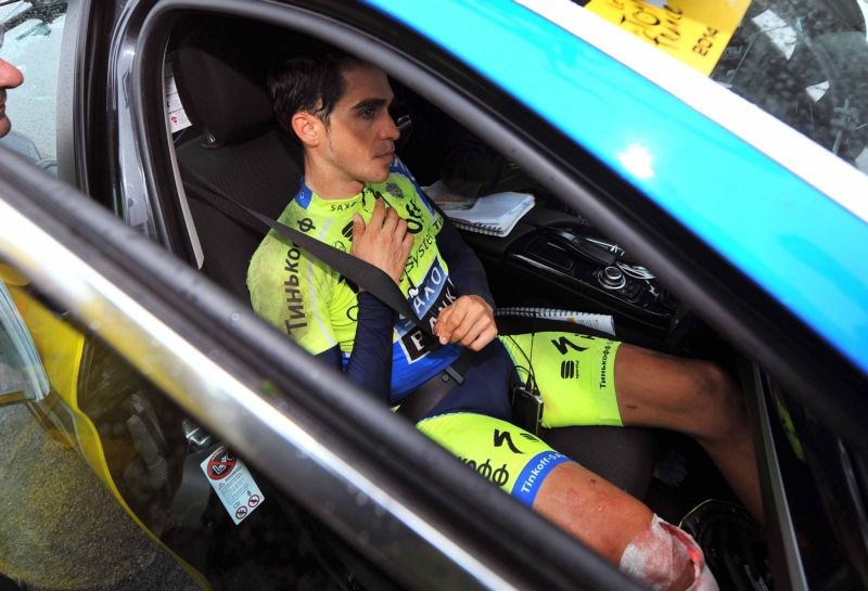 Breuk in scheenbeen kost Contador de Vuelta