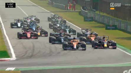 🎥 | Daniel Ricciardo pakt Max Verstappen bij de start van GP Italië