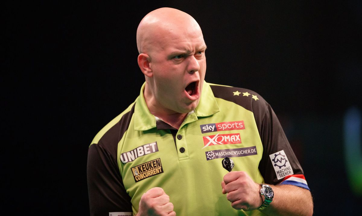 WOW! Van Gerwen gooit zelfs zonder 180'er opnieuw een 9-darter (video)