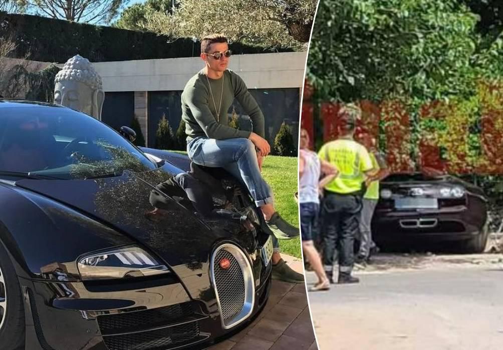 Die moet even op CR7's kantoor komen! Medewerker Cristiano Ronaldo rijdt Bugatti in de vernieling