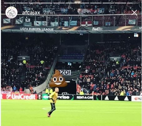Instagram-account Ajax post (en verwijdert) foto ‘poephoofd’ Guidetti