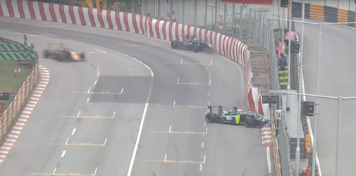 Krankzinnige ontknoping bij F3-race in Macau! 2 leiders vliegen uit laatste bocht (video)