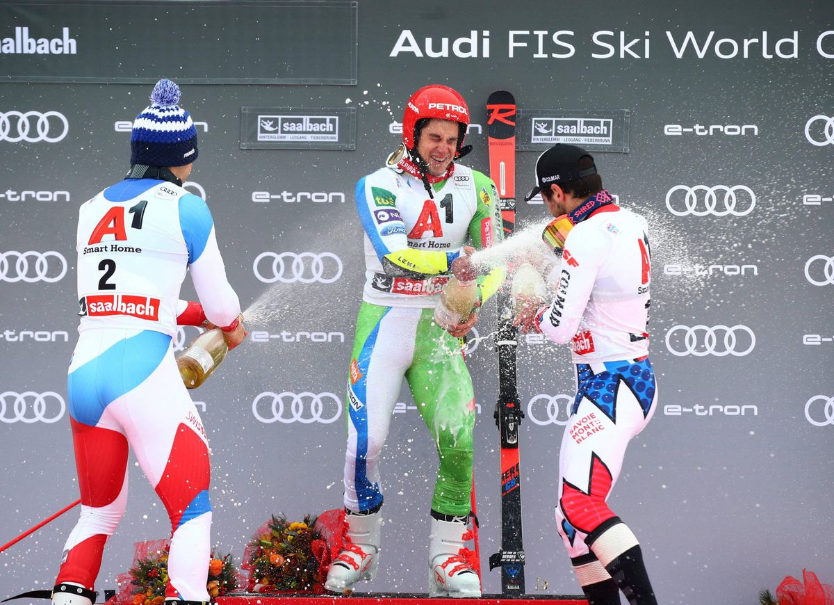 Sloveen Kranjec wint reuzenslalom in Saalbach-Hinterglemm